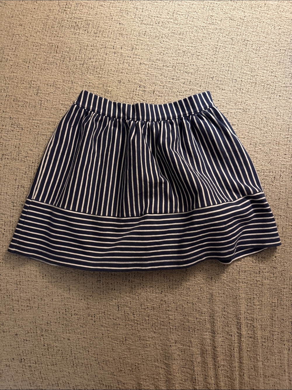 Crazy 8 Navy and White Striped Skater Skirt
